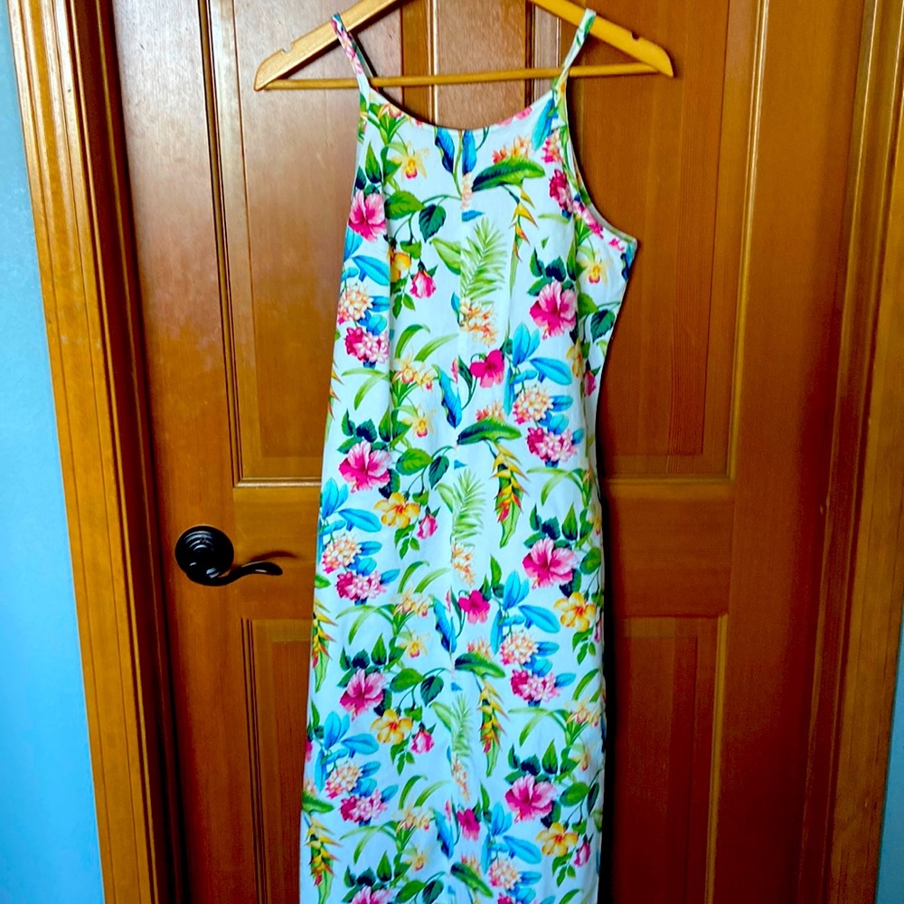 Tommy Bahama floral dress and sweater